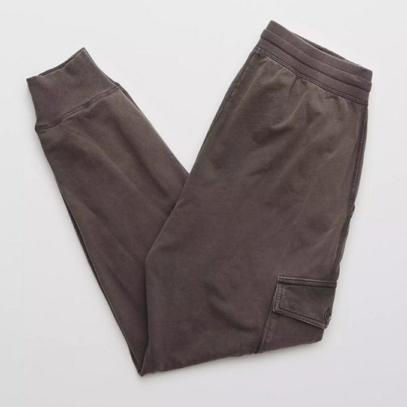Aerie Sunwashed Fleece Cargo Jogger XL - Picture 4 of 6